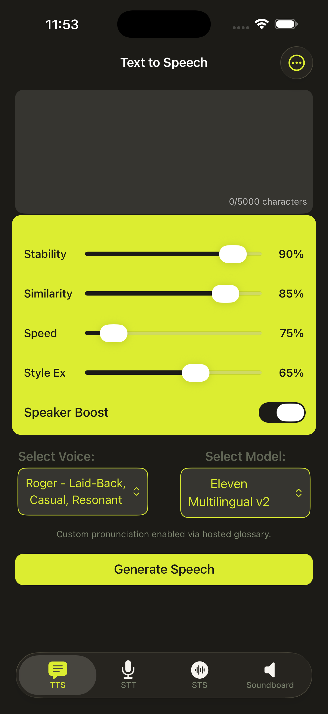 SpeakTrue app screenshot